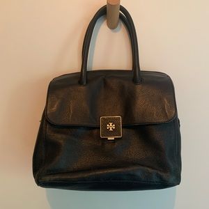 Tory Burch Pebbled Leather Top Handle Purse